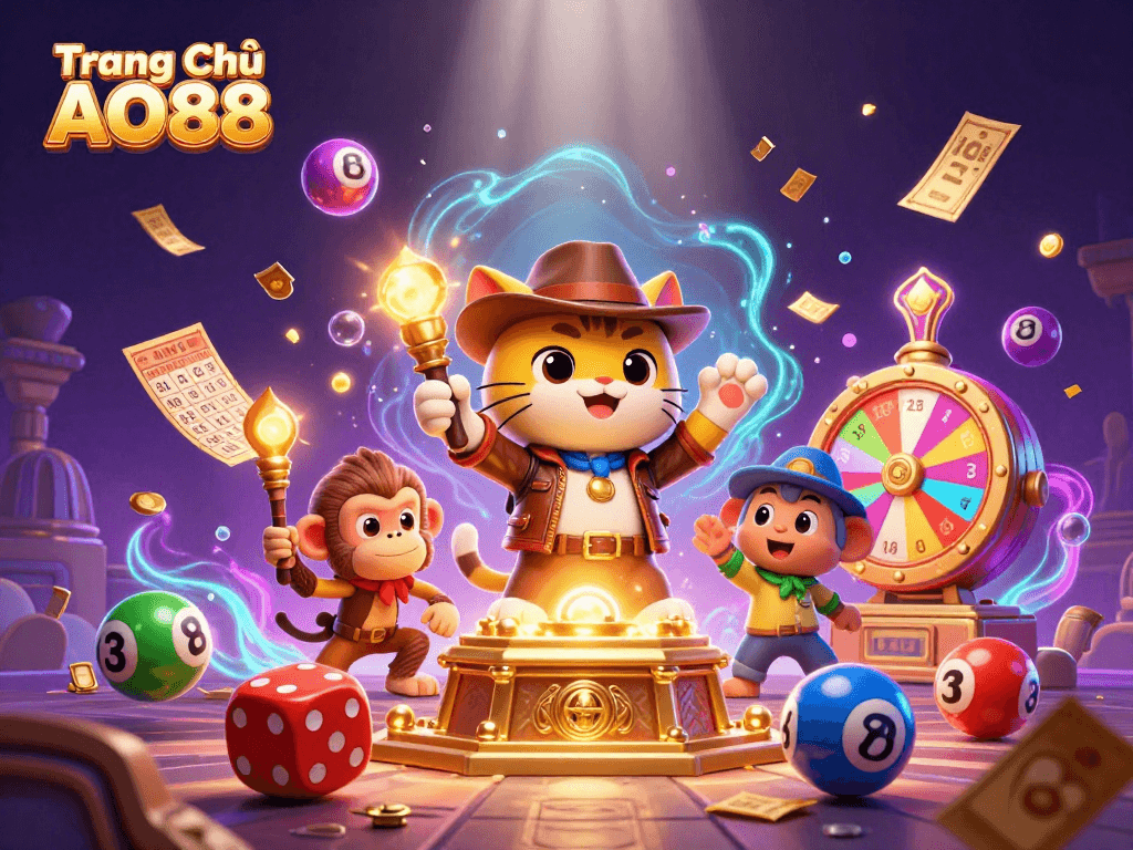 Engage in thrilling gameplay with Trang Chủ AO88 while discovering hidden treasures and dynamic lottery balls.