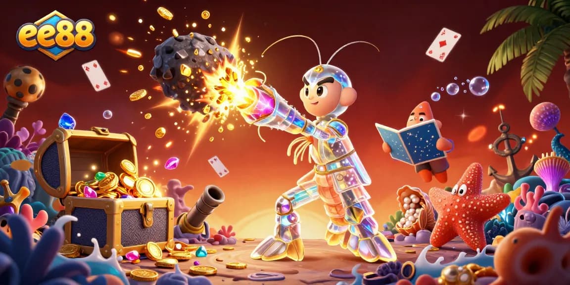 Experience the excitement at ee88 with dynamic casino visuals and vibrant gem explosions.