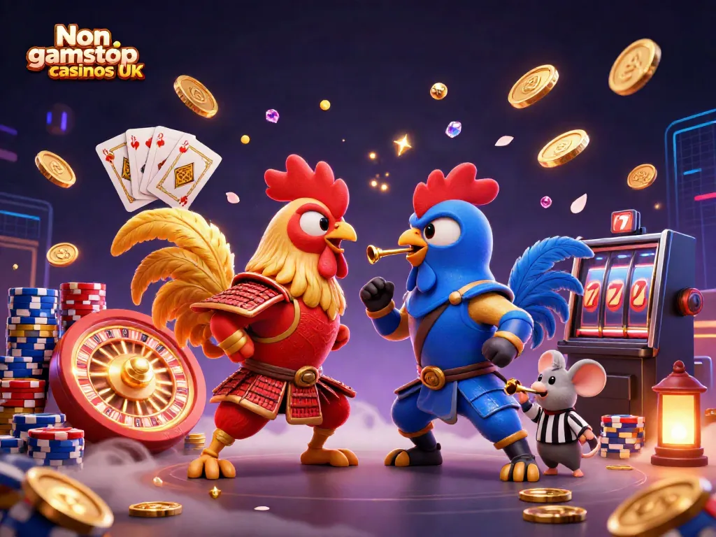 Experience thrilling action with Non gamstop casinos UK featuring a dramatic rooster standoff