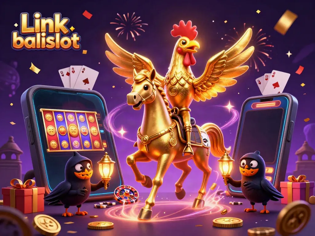 Experience thrilling gameplay with Link balislot in a vibrant casino scene featuring dynamic characters and magical effects.