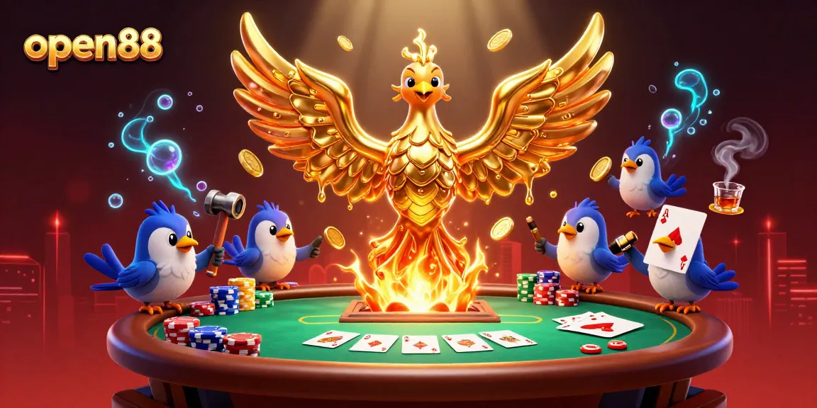 Experience the vibrant thrill of open88 while winning at dynamic poker tables adorned with golden elements.