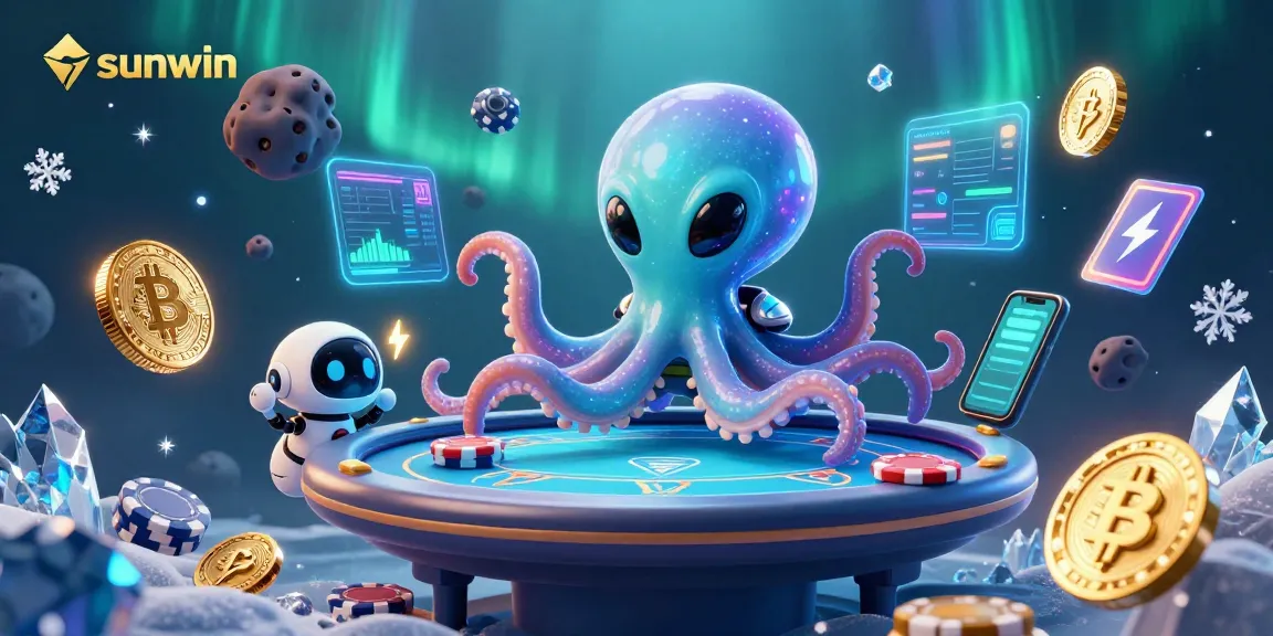 Experience thrilling poker adventures with sunwin's alien octopus dealing cosmic poker!
