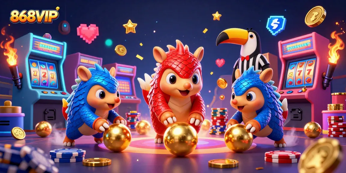 Spin and win at 868VIP with vibrant 3D characters and interactive casino elements.
