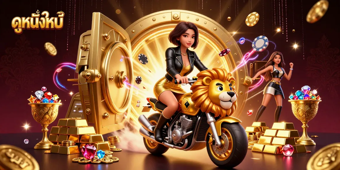 Experience the thrill of ดูหนังใหม่ in this vibrant casino scene filled with rich elements and dynamic energy.