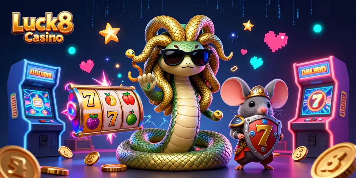 Experience thrilling moments at Luck8 Casino with vibrant slot reels and exciting gameplay elements.