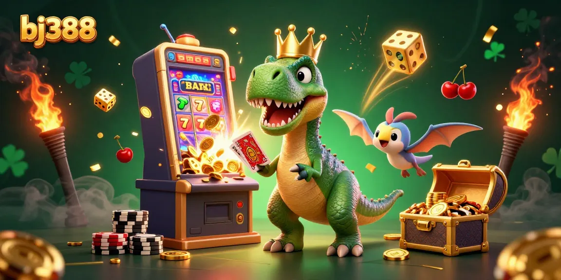 Experience exciting gameplay at bj388 through a colorful casino scene with dynamic characters and elements.