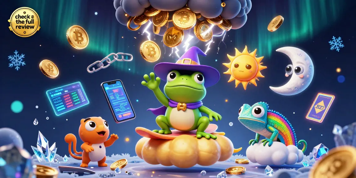 Check the full review of vibrant casino-themed illustration featuring coins and characters in a magical scene.
