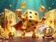 Engage with the vibrant fun at sunwin trang chính featuring a gold dice golem and treasure elements.