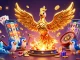 Socolive showcases a golden phoenix emerging from a forge, surrounded by engaging gambling elements.