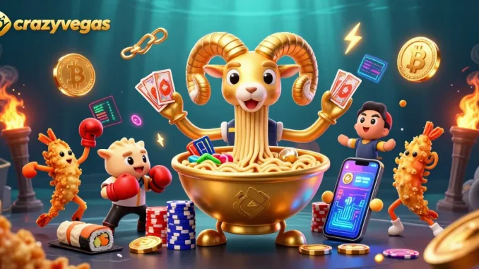 Experience thrilling gameplay with crazyvegas, featuring vibrant 3D characters and glowing crypto elements.